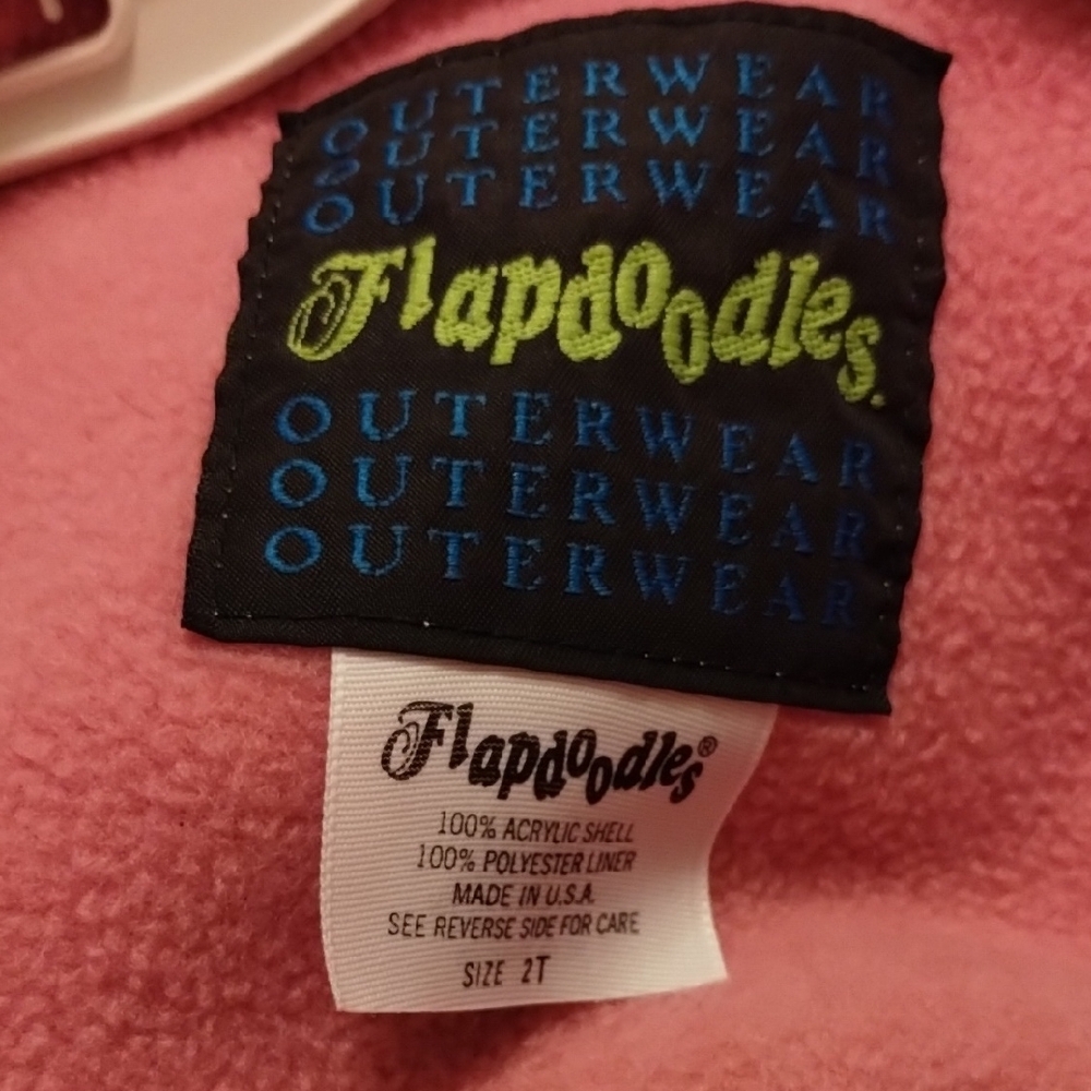 Flapdoodles Pink Heart Puff Jacket - Picture 3 of 3